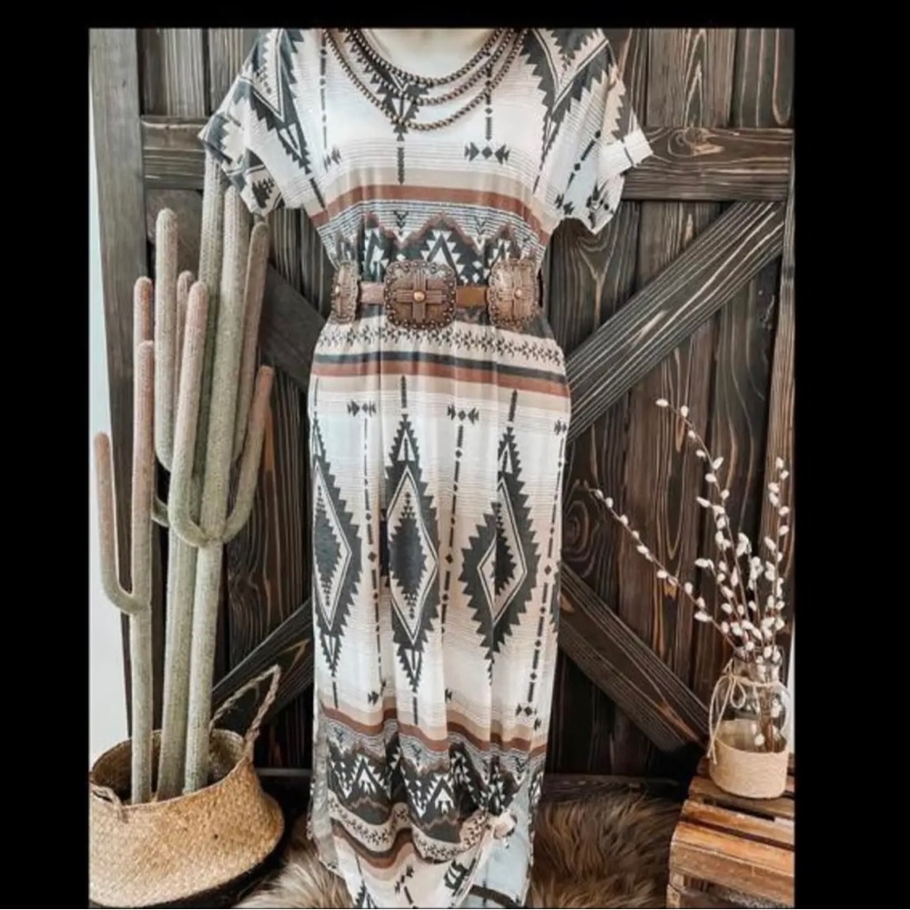 Aztec Rustic Boho Dress